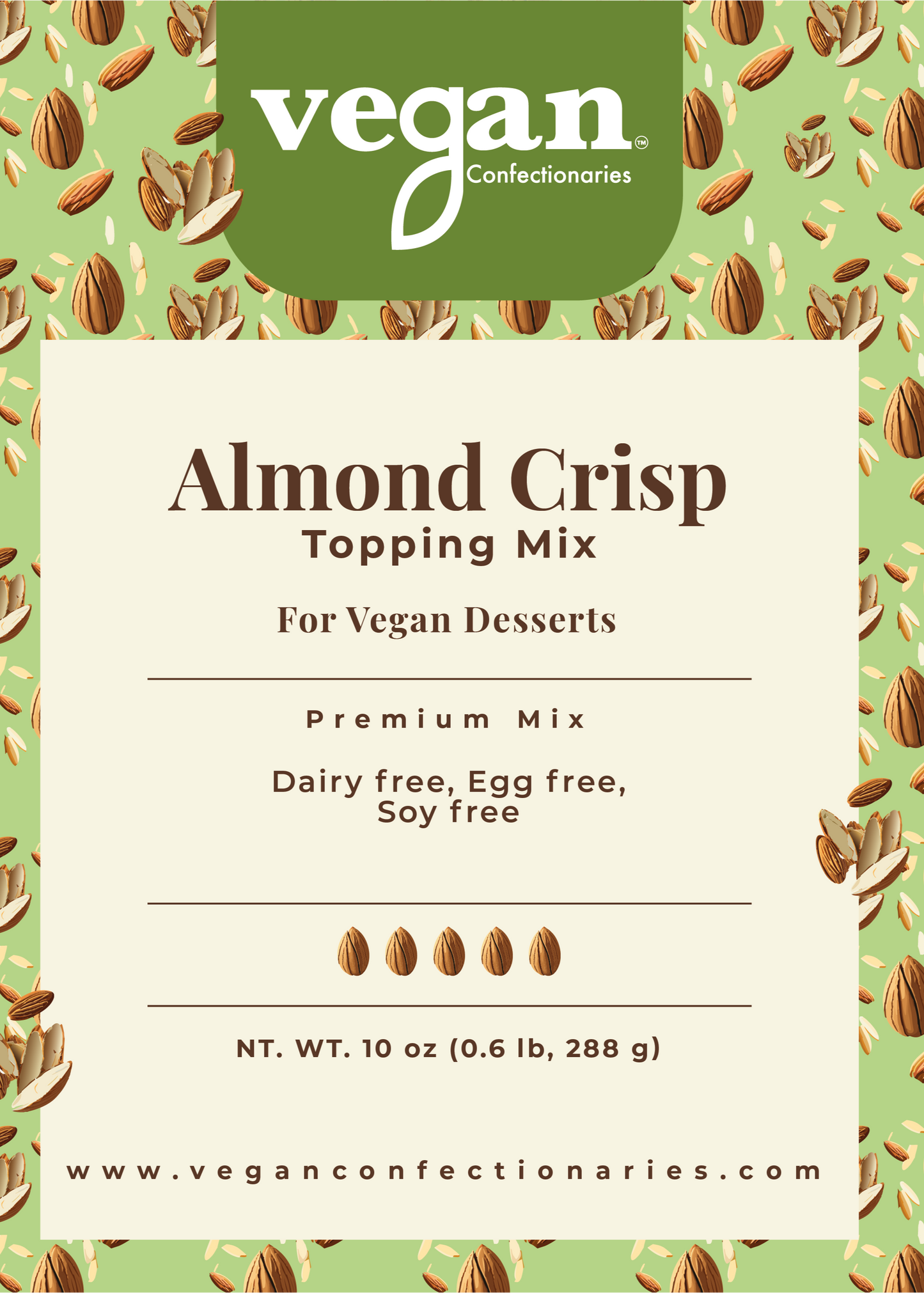 Almond Crisp Topping Mix - Healthy Vegan Dessert Topping