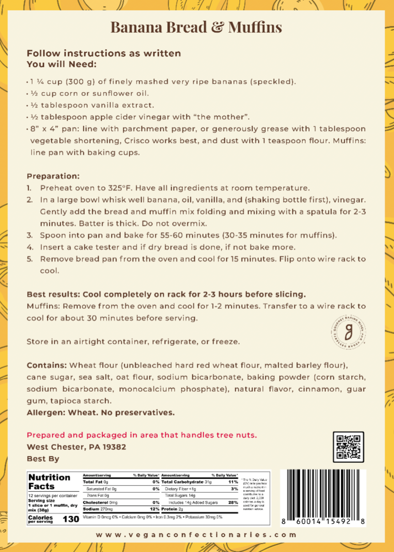 Classic Banana Bread Mix - Simple Vegan Baking Made Easy