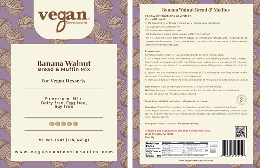 Banana Walnut Bread Mix - Vegan Omega-3 Rich Baking Mix
